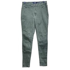 Hollister High Rise Super Skinny Jeans Womens Sz 5r Classic Stretch Olive Green